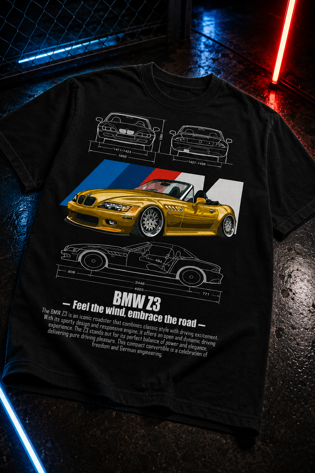 Тениска BMW Z3 - Roadster - черна