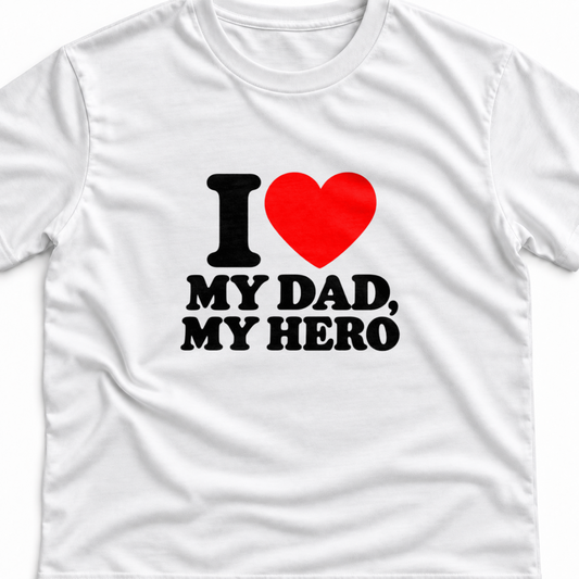 Тениска I LOVE MY DAD, MY HERO